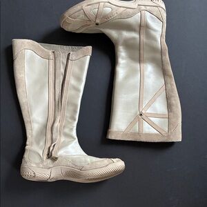 Diesel Two-Tone Leather Knee-High Sport Boots